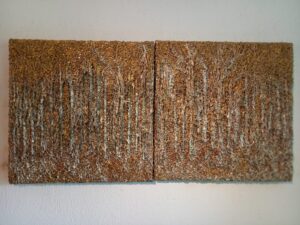 Bosgezicht - door Bert van den Heuvel. Uit de "Abstract Expressionisme collectie" van i Art Bert.